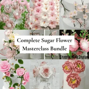 Complete Sugar Flower Masterclass Bundle – 14 Video Tutorials + Bonus Guide