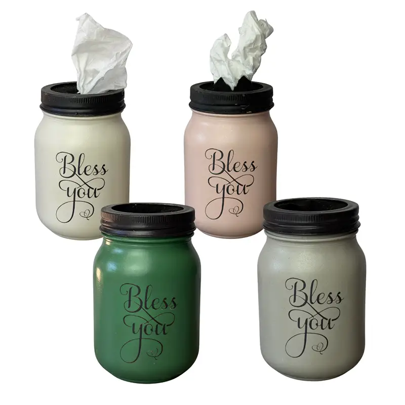 Glass Canister – Bless You Tissue Storage Jar (500ml)